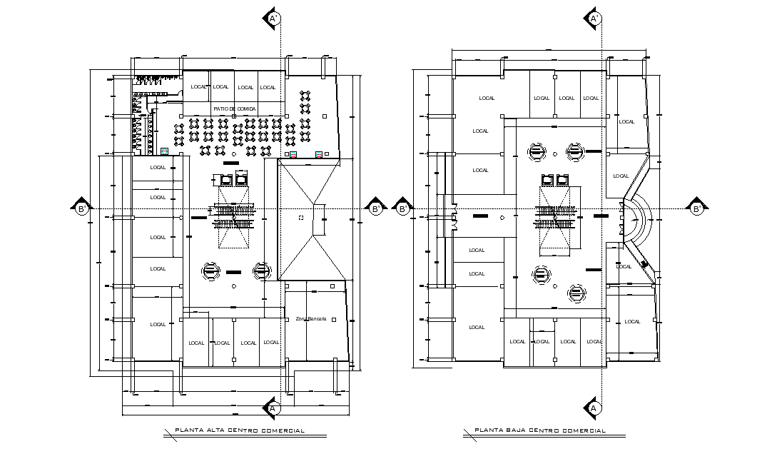 38x52m commercial plan is given in this Autocad drawing file.Download now.