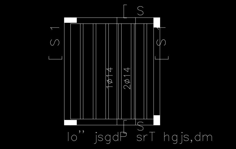 3900x4400mm staircase plan and column location drawing