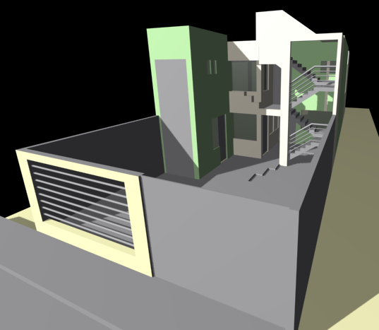 Modern 3D House AutoCAD Design with Exterior Rendered View Layout