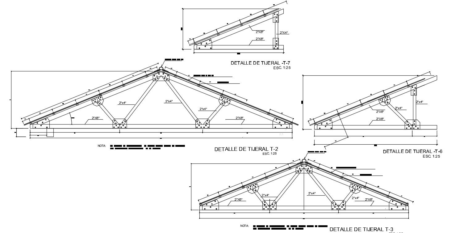 39x15m college roof section view is given in this Autocad drawing file. Download now.