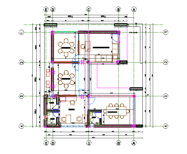39x41 FT Office Building Plan Drawing Download DWG File
