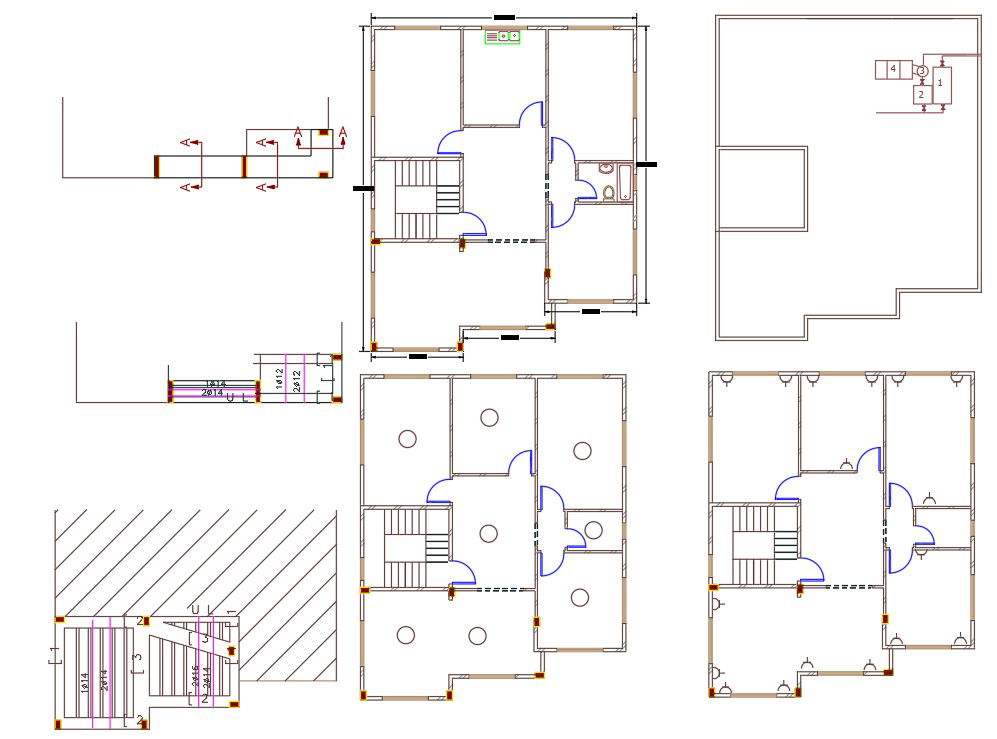 3 BHK Apartment Floor With Electrical Layout Plan