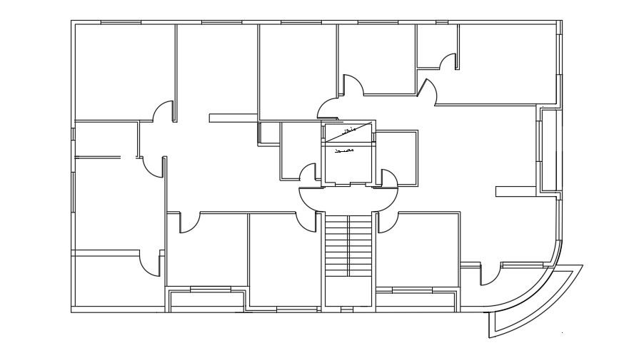 3 BHK Apartment Layout AutoCAD File