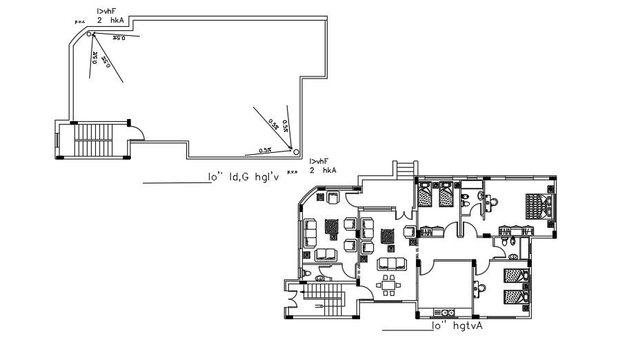 3 BHK House Layout Plan Drawing File