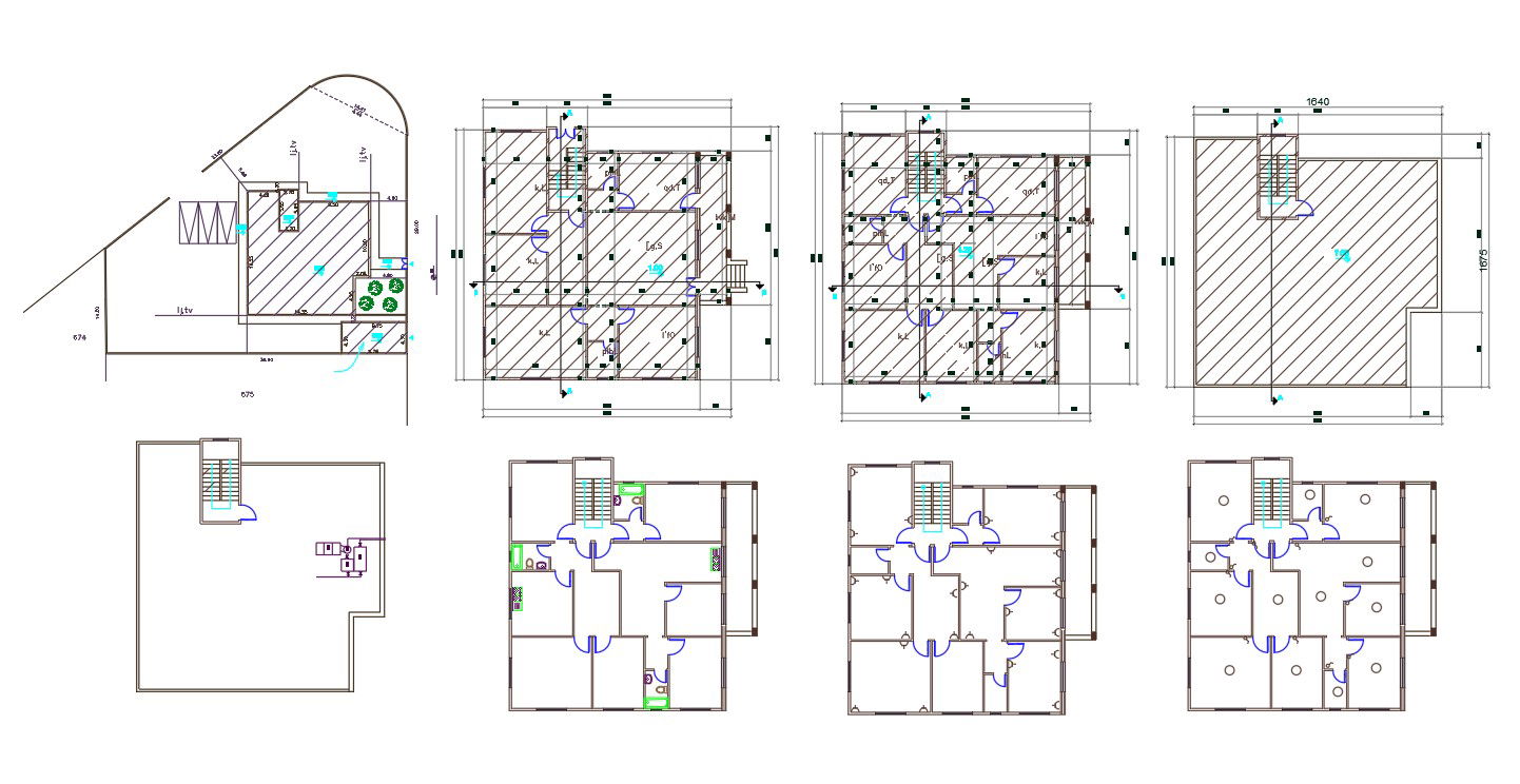 3 BHK House With Parking Plan AutoCAD File