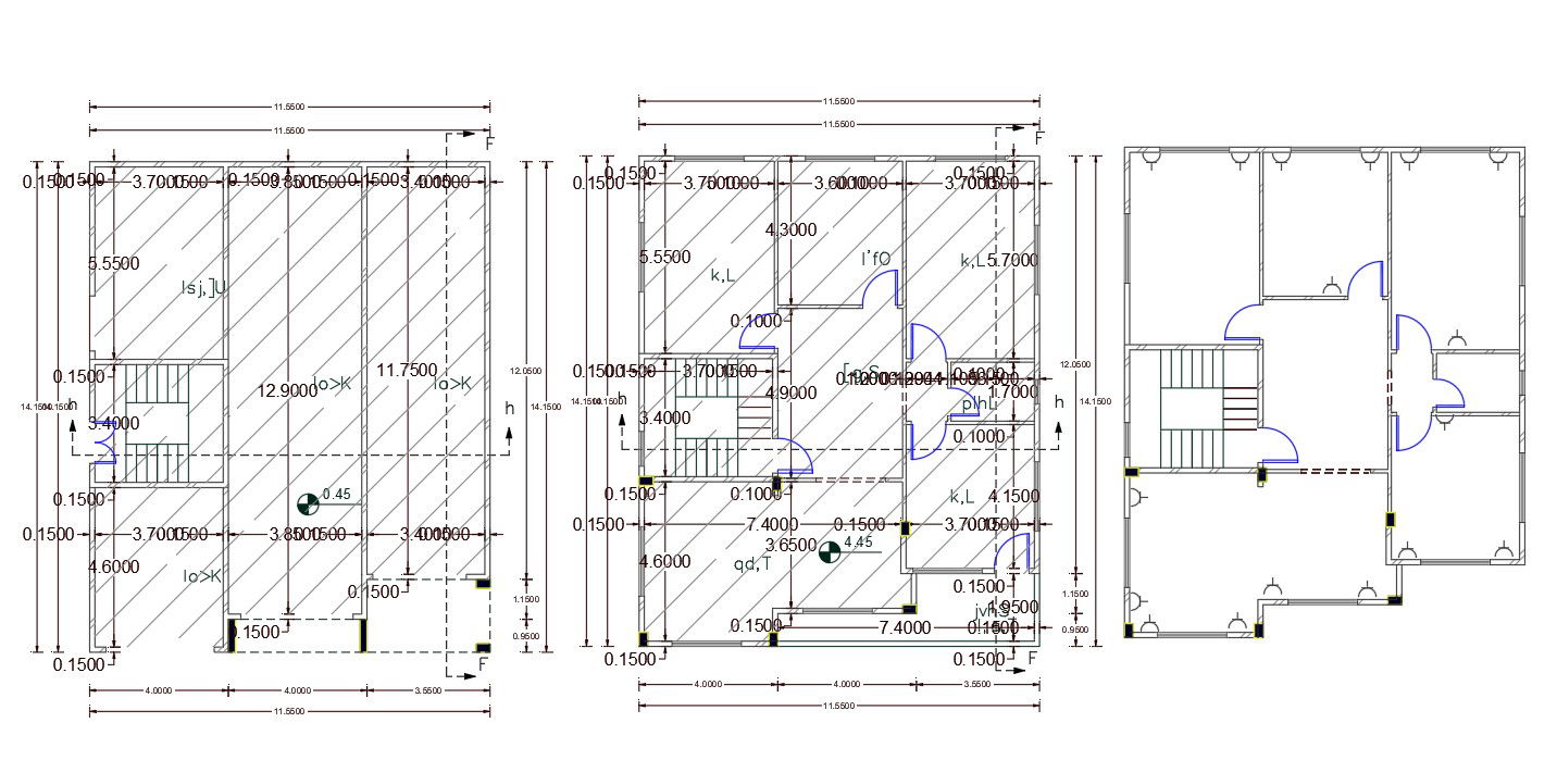 3 BHK Typical Apartment Plan With Shop In AutoCAD File