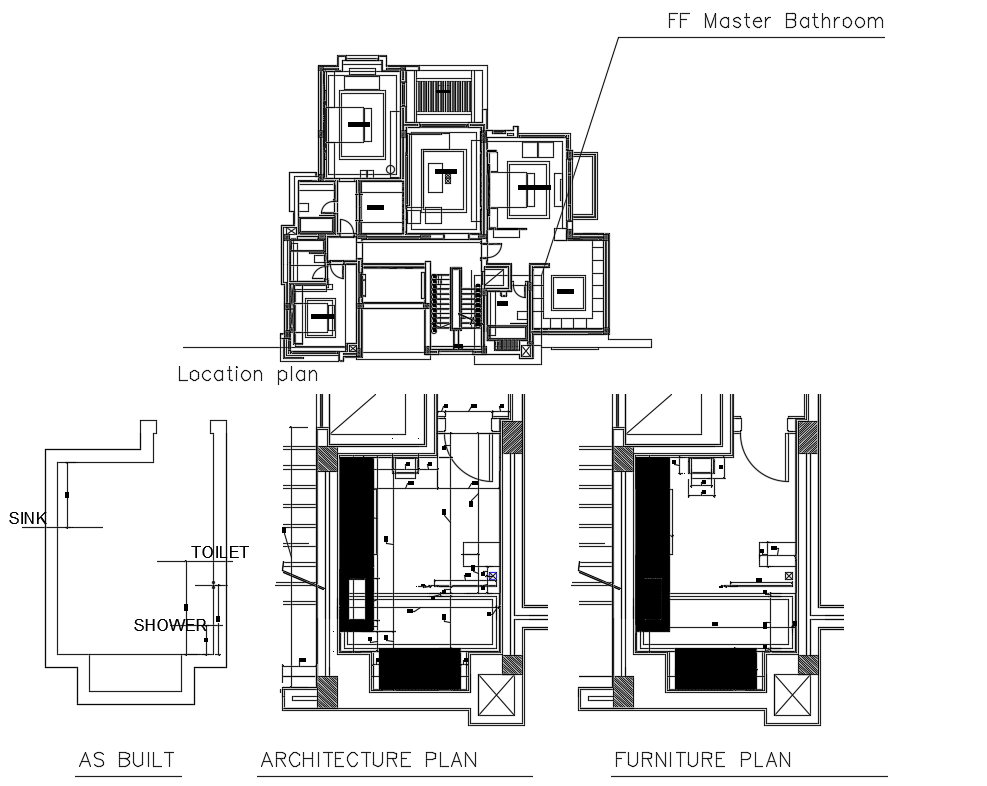 3 Bedroom House Architecture Plan AutoCAD Drawing DWG File