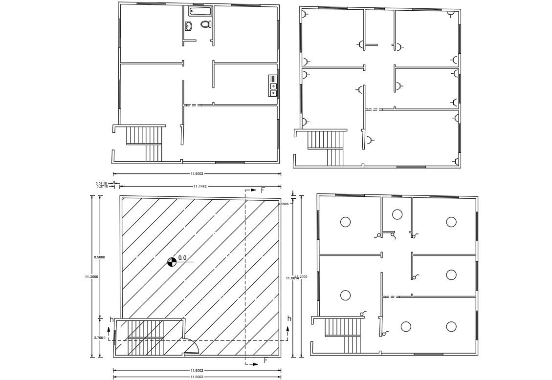 3 Bedroom House Ground Floor Plan With Electrical Drawing