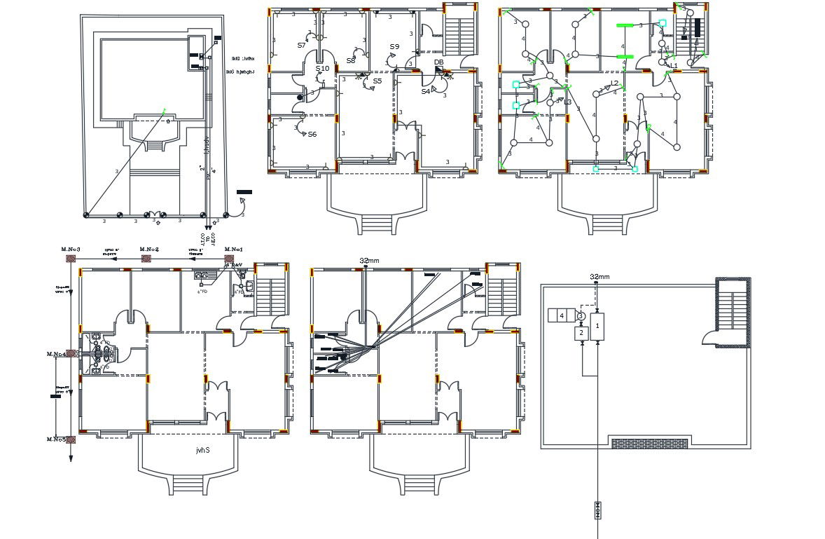 3 Bedroom House Plumbing And Electrical Layout Plan