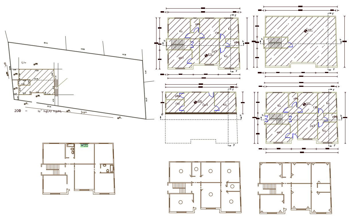 3 Bedrooms House Floor Plan Design DWG File