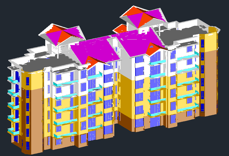 3D Elevation High rise Building