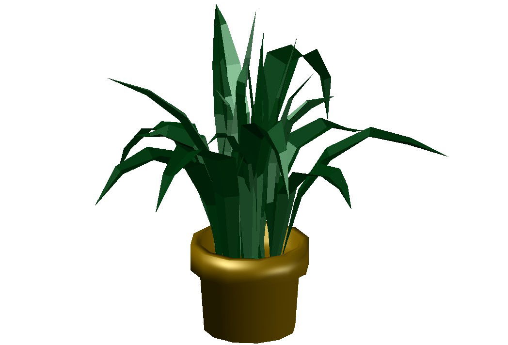 3D Model Flower Pot CAD Block for AutoCAD File