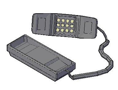 3D Block design drawing of office apparatus