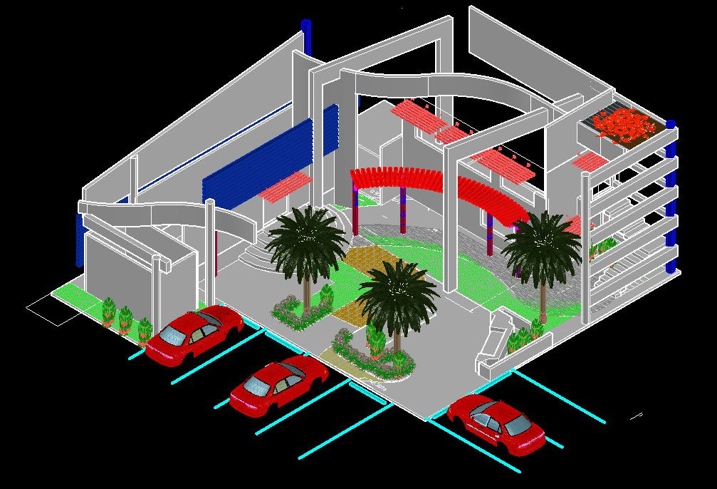 3D Building Drawing Free AutoCAD Drawings