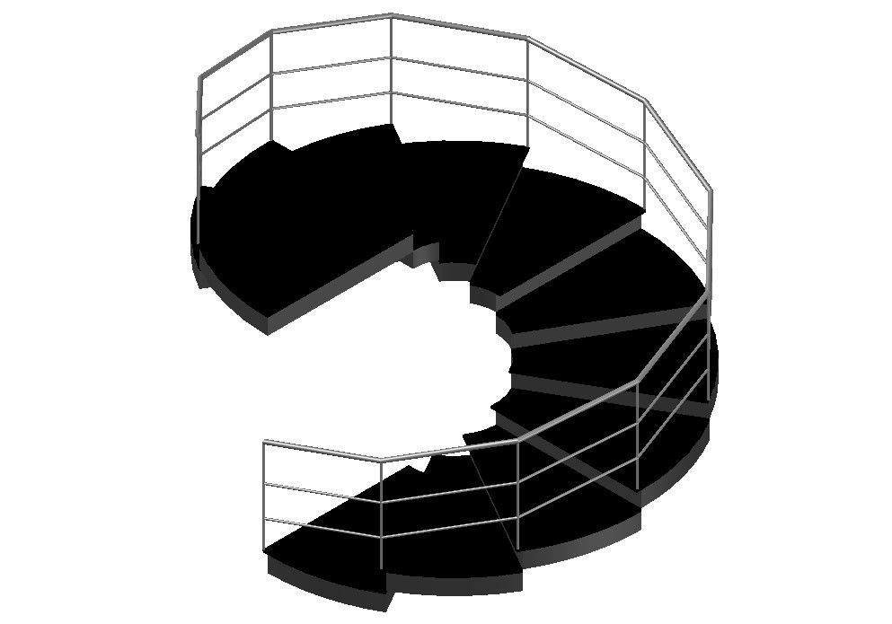 3D Circular Stair Design