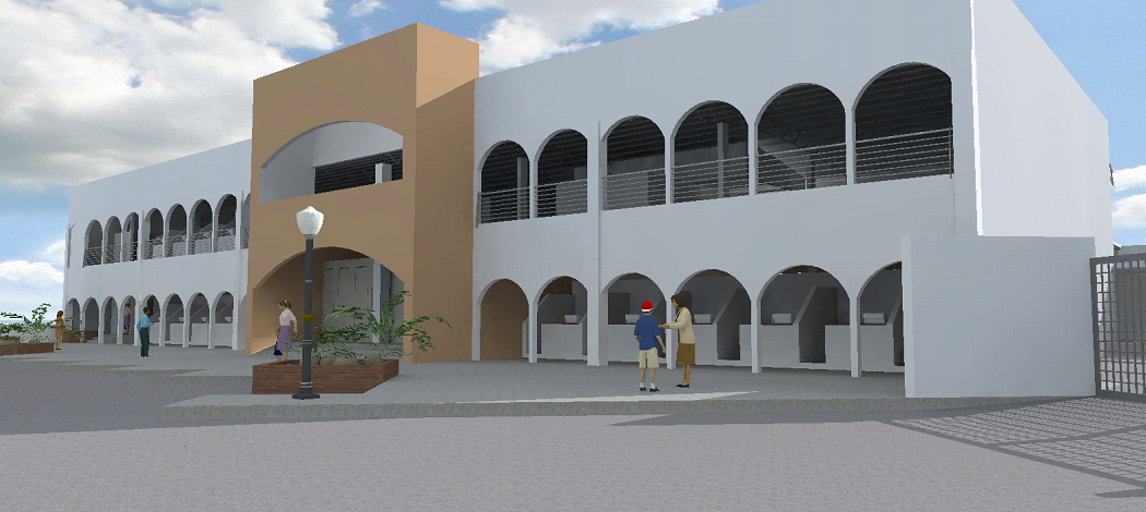 3D Commercial Building Project Design Details in AutoCAD DWG File