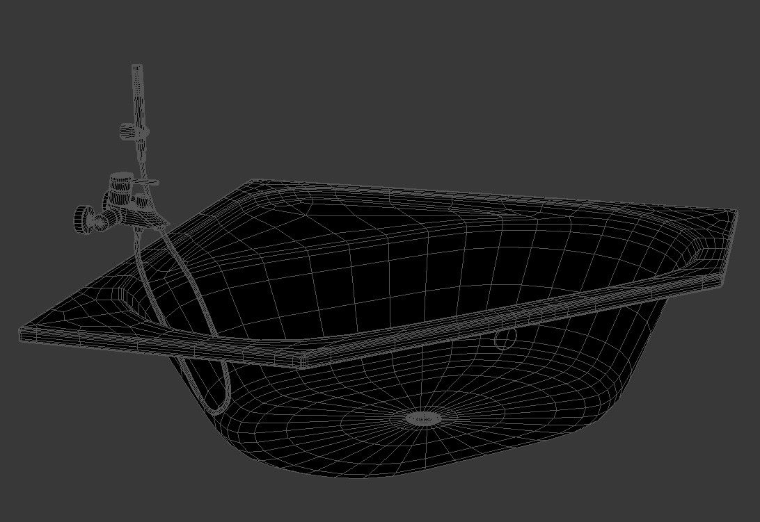 3D Corner Bathtub MAX File