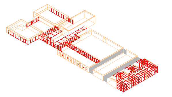 3D Design and Elevation of Bio Technology Center dwg file