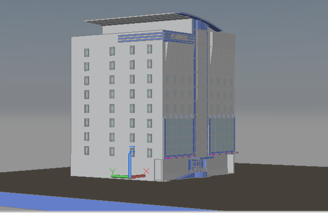 3D Design of Multi-Family Residential Building dwg file
