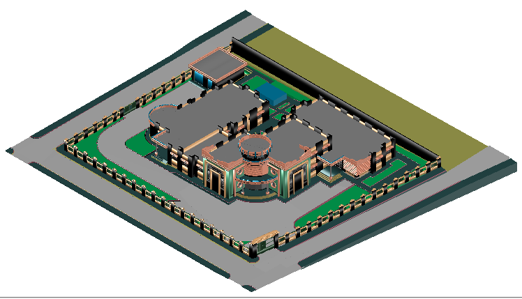 3D Design of Multi-Flooring Clinic Project dwg file