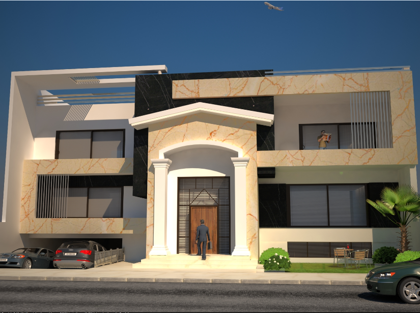 3D Design of One Family Housing Project dwg file