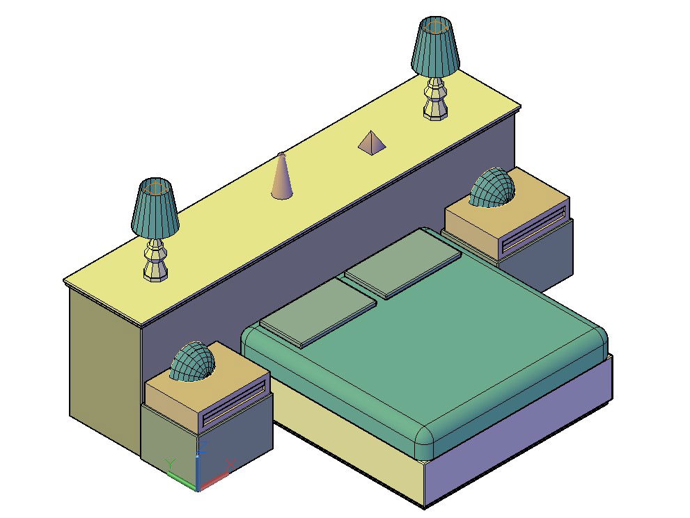 3D Double Bed  Design
