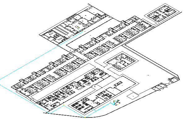 3D Drawing of Hospital Structure Details dwg file