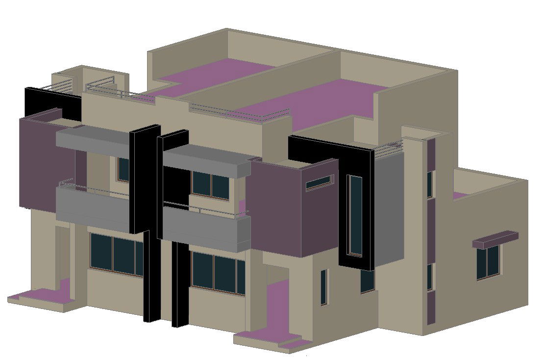 3D Duplex House details
