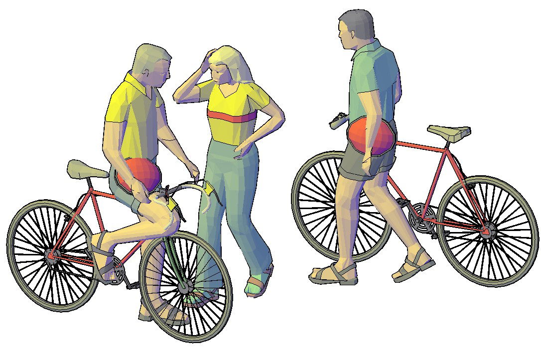 3D Human AutoCAD Block 