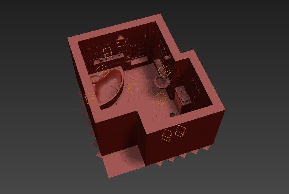 3D Inside View Of Bathroom 3D MAX File Free 