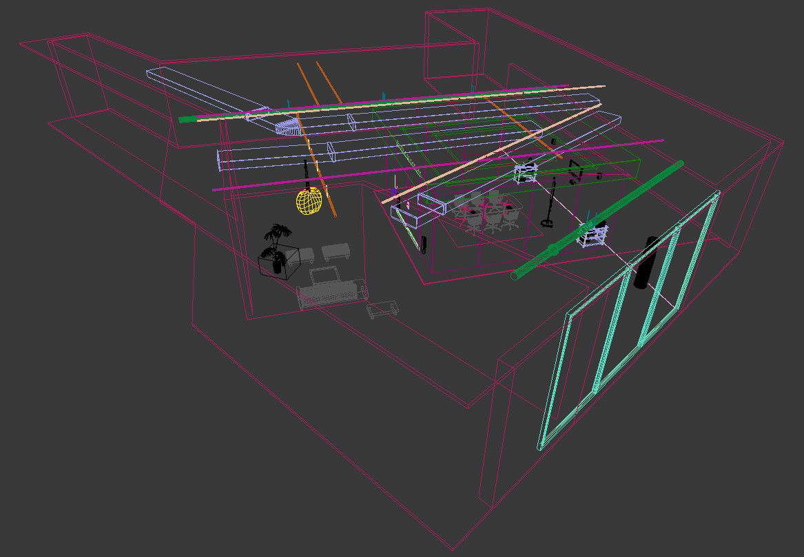 3D Inside View Of Studio Apartment 3D MAX File Free