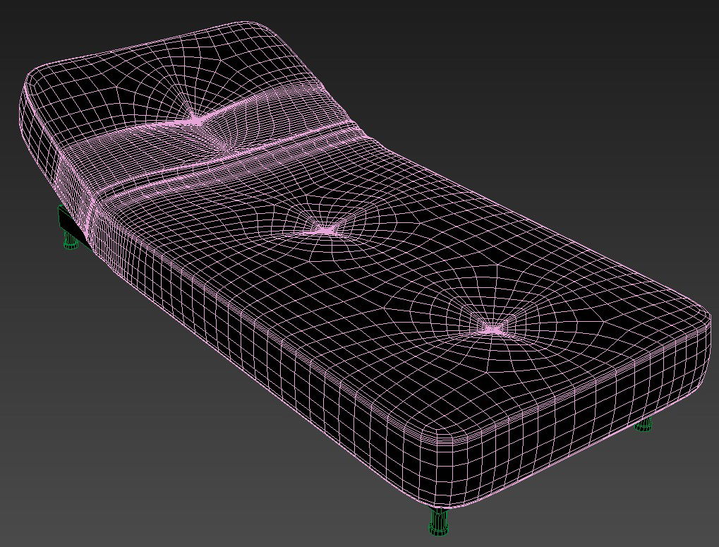 3D Mattress Folding Bed MAX File