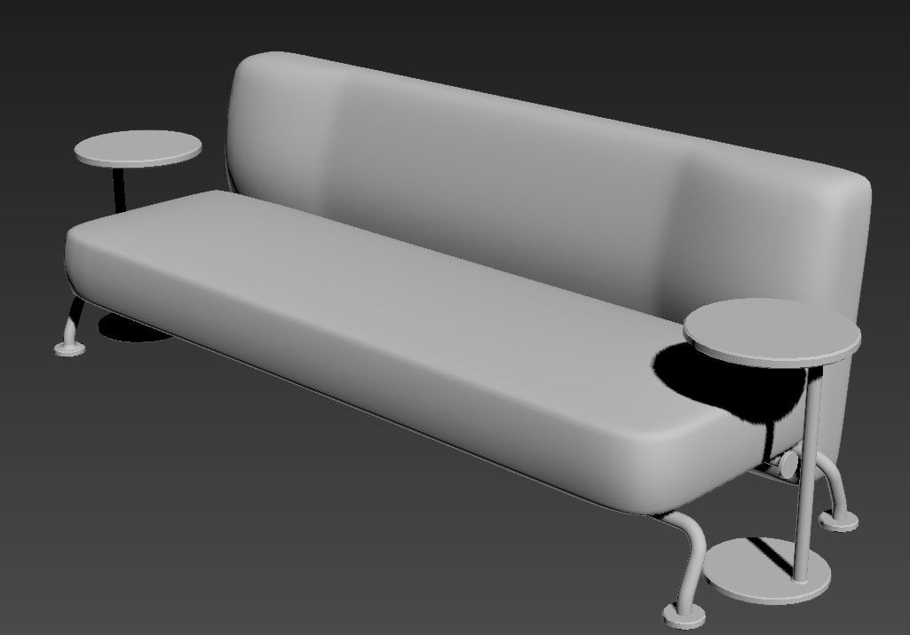 3D Max Design Of Simple Three Seater Sofa Download