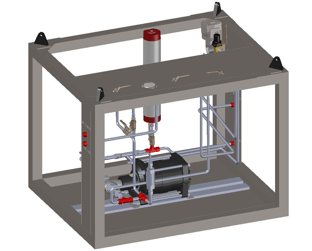 3D Model Chemical Skid