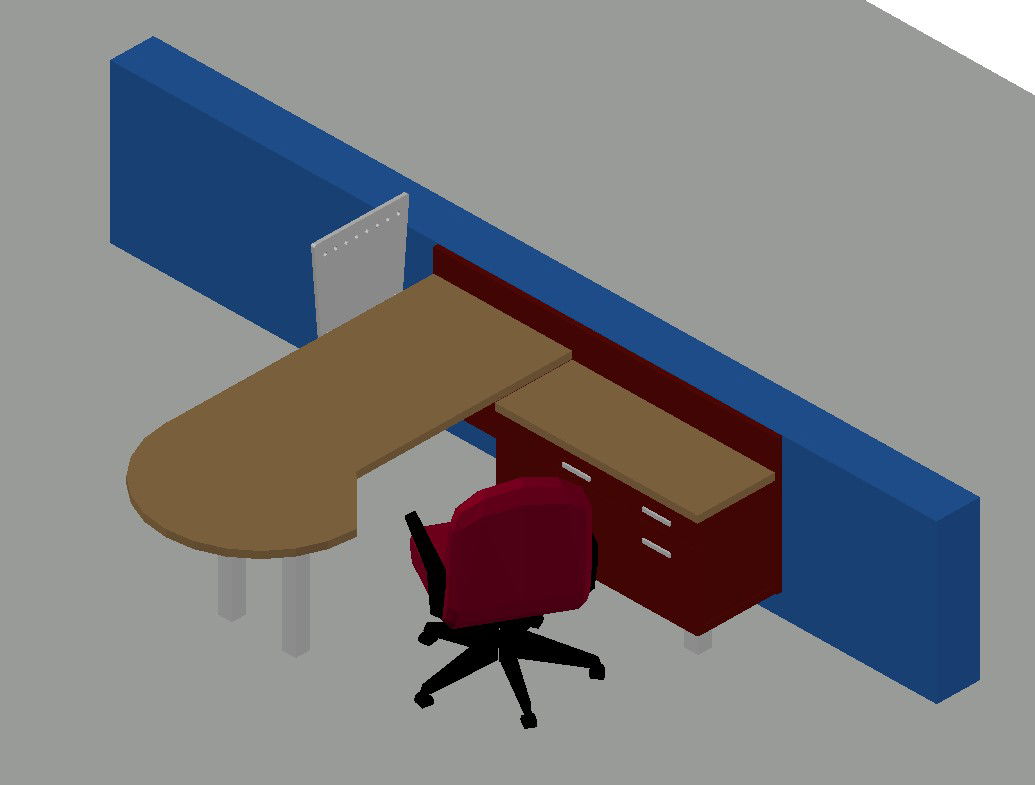 3D Model Furniture Table With Chair For DWG File