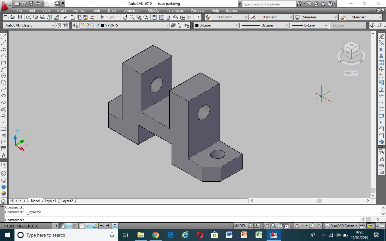 3D Model of mechanical part base