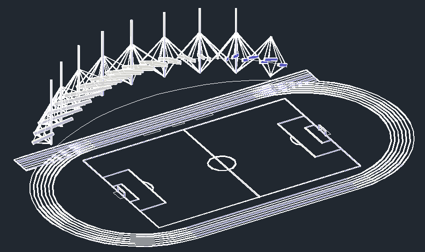 3D Sports club architecture design