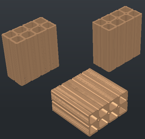 3D design drawing of Brick module