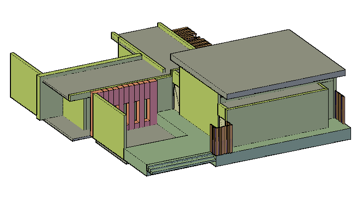 3D design drawing of Bungalow design