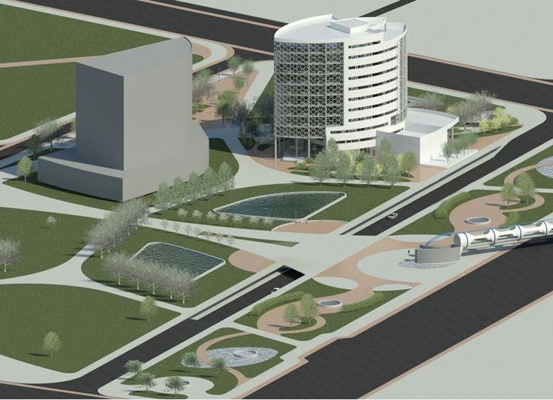 Corporate Building 3D Architecture Design and Layout in DWG File