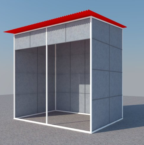 3D design of Cabin stole design drawing