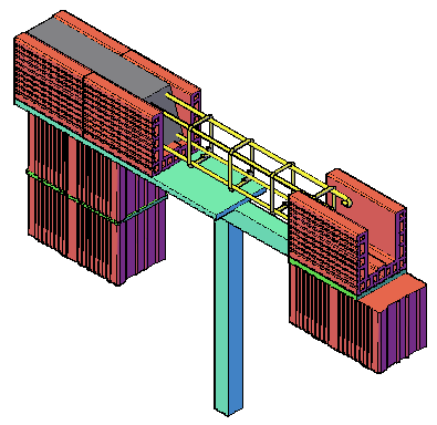 3D design of construction design of lintel level design drawing