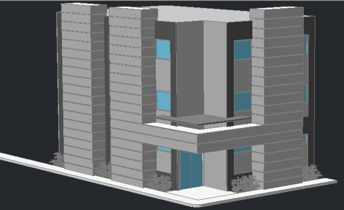 3D design of dental hospital architecture project dwg file