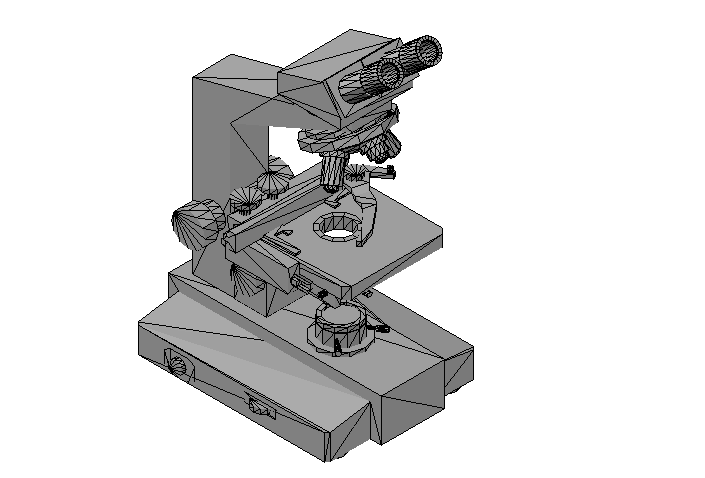 3D details of a microscope