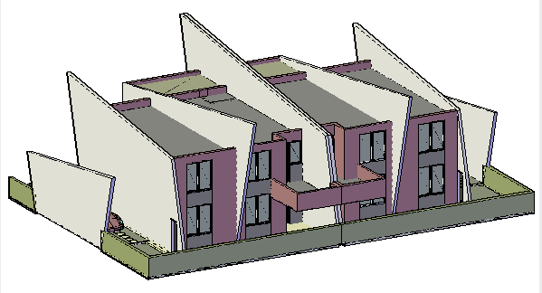 3D drawing of Family house design drawing