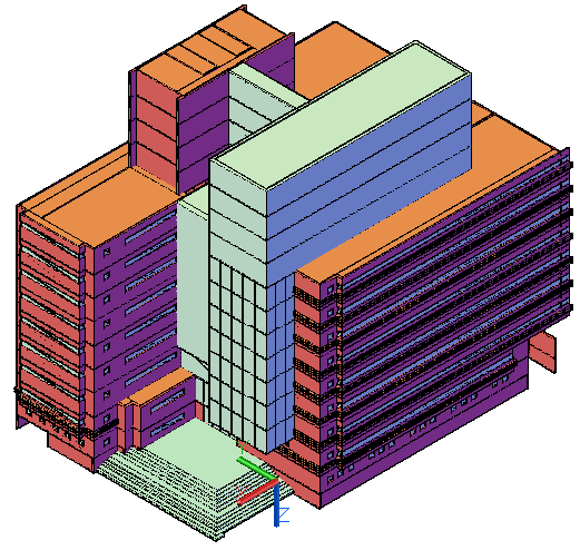 3D drawing of Office design building