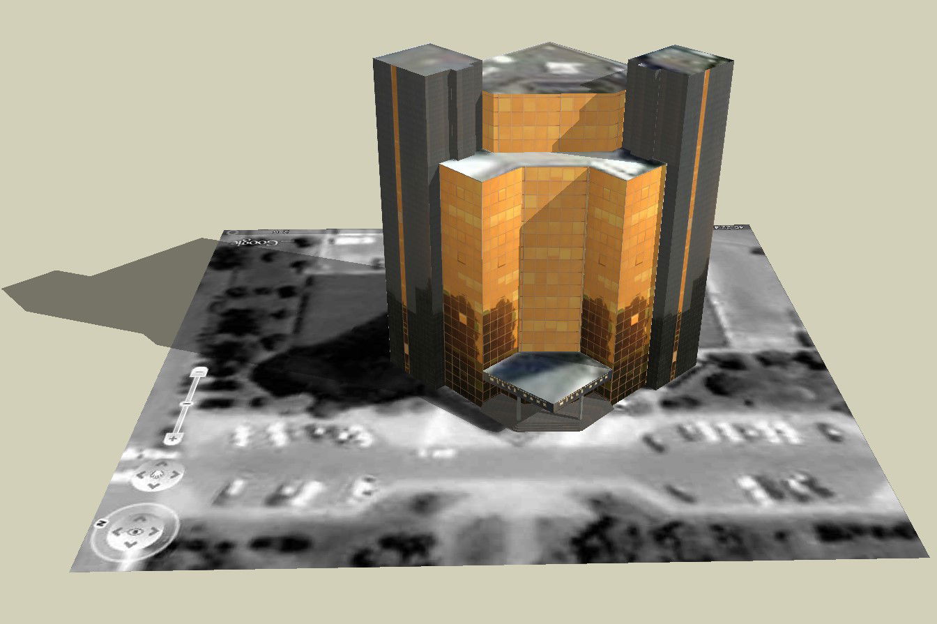 3D Corporate Building model Layout Plan in CAD Format files