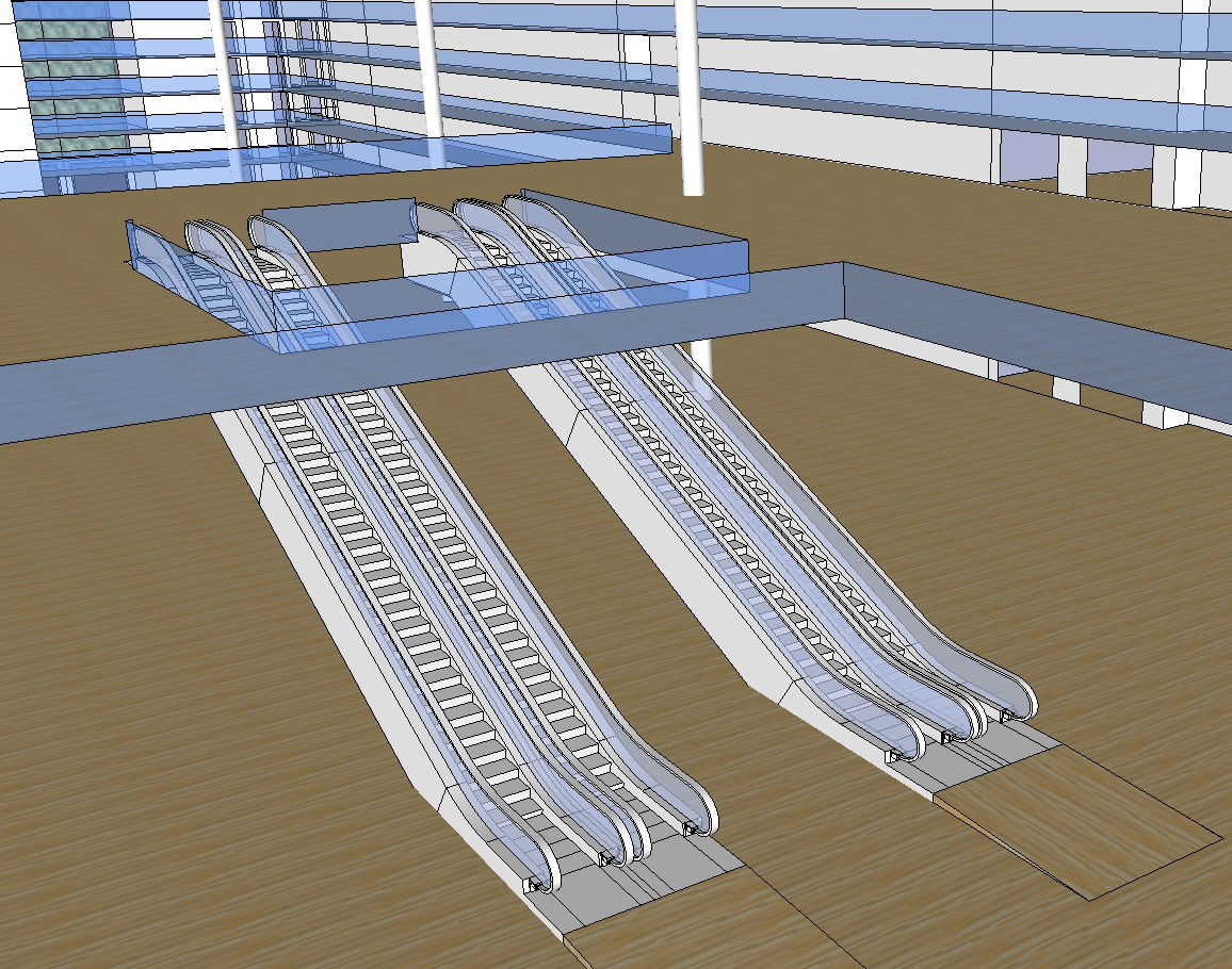 3D Escalator CAD drawing Model for Construction planning files