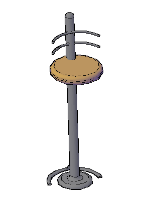3D drawing of modern chair design
