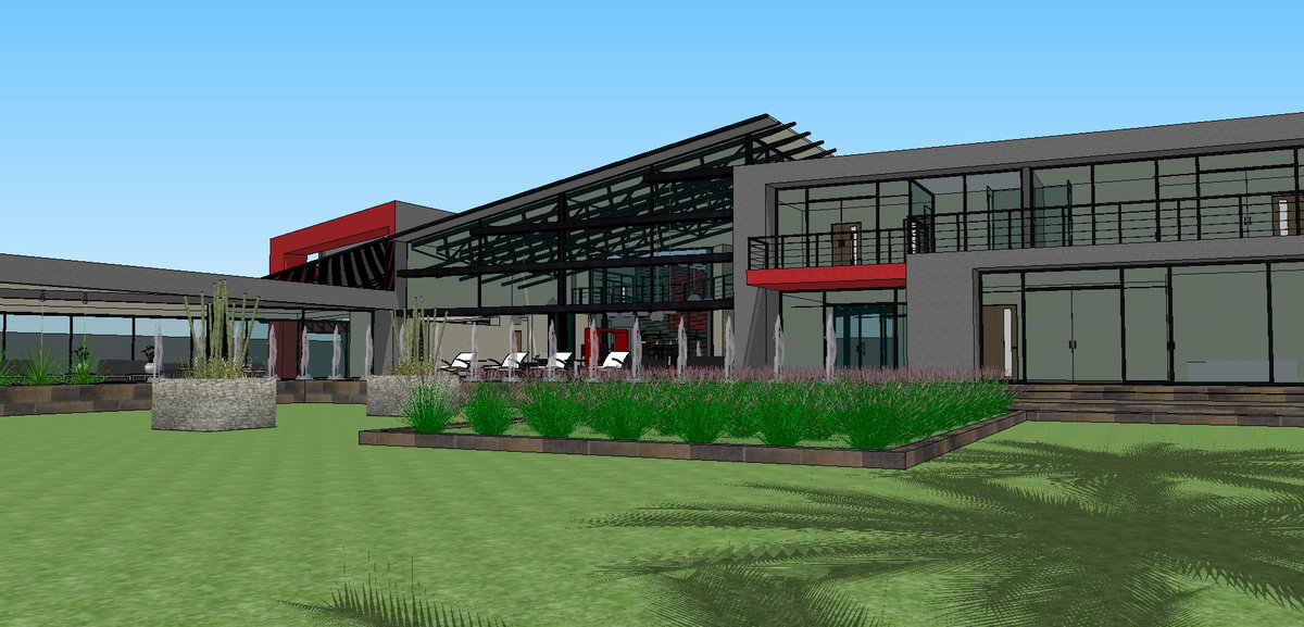 3D drawing of modern house